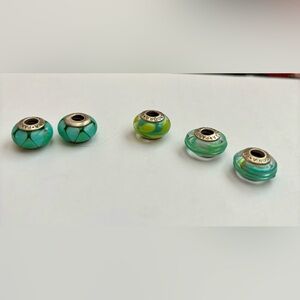 Pandora Murano glass charms set of 5